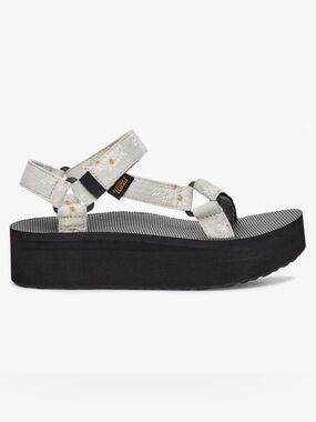Teva White and Black Strappy Sandals